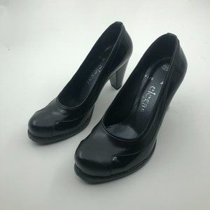 Handmade Black Leather High Heels - 7.5 Inch - Elegant & Unique